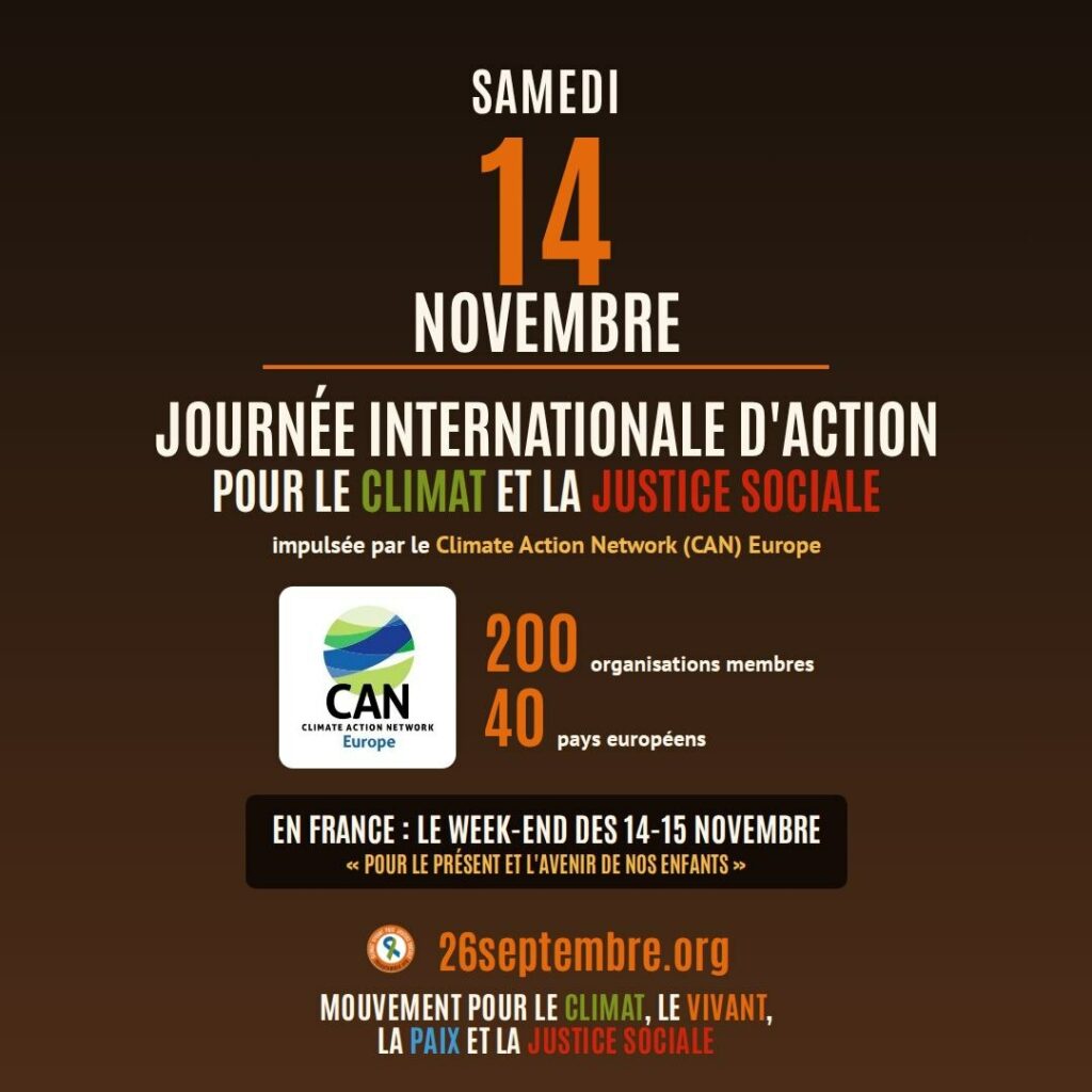 mobilisation 14 novembre pour le climat