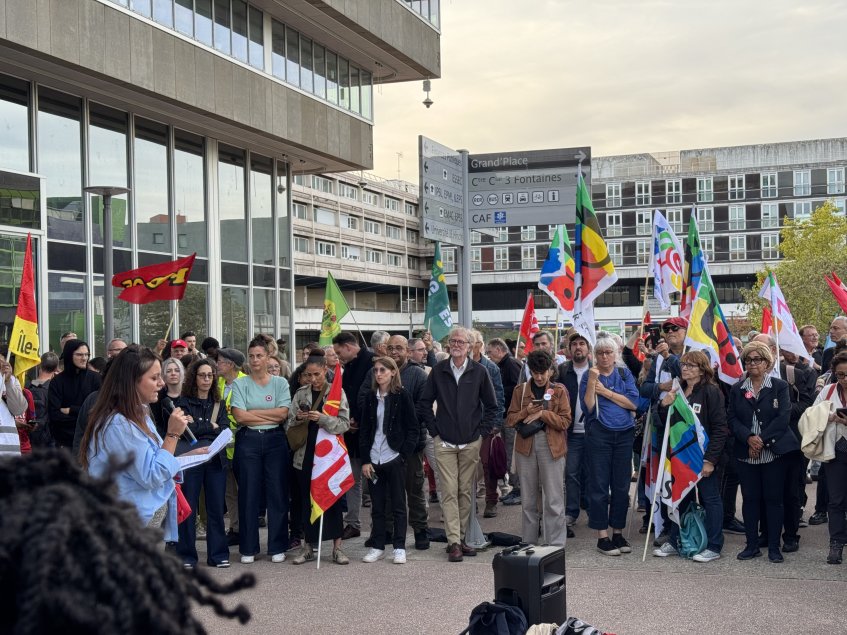 rassemblement 2 octobre cergy mobilisation inter syndicale enseignants